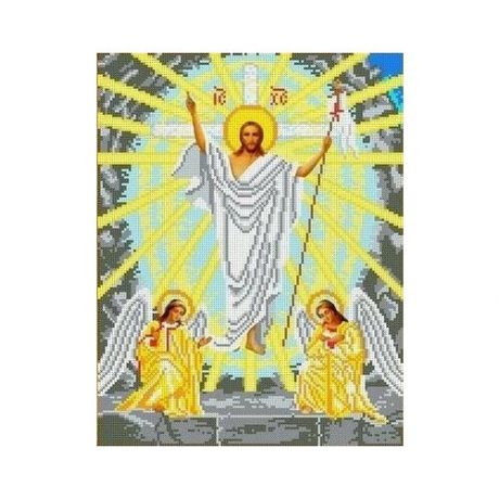 Воскресение Христово Рисунок на ткани 28х36 Каролинка ткби 3064