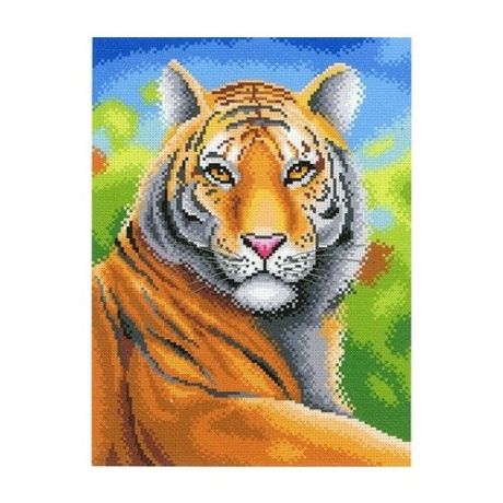 Царственный тигр Рисунок на канве 30х40см 27х20(40х30) МП-Студия СК-067 МП-Студия 27х20(40х30) СК-067