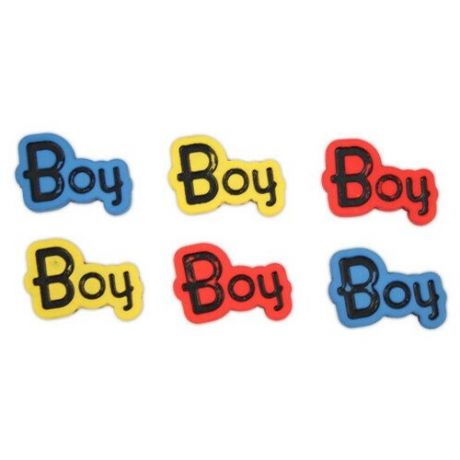 Пуговицы декоративные "Boy", 6 штук