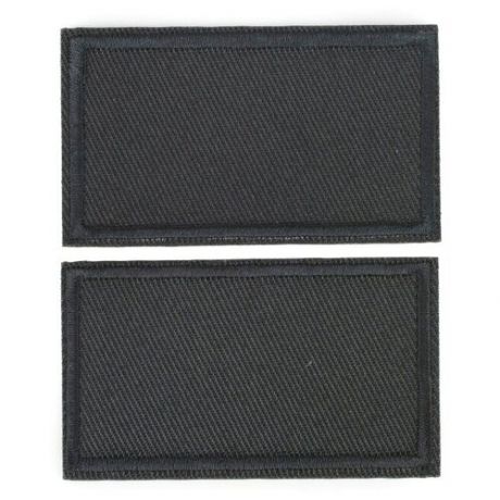 Заплатки для одежды прямоугольник, цвет черный, 6,53,8 см, пара, термоклеевые