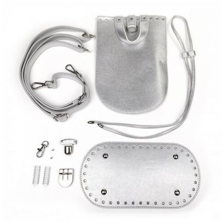 Набор для изготовления рюкзака из экокожи TBY.51662-5.2 цв. серебро/никель