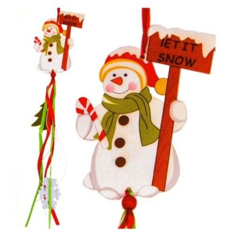 Набор для создания новогодней подвески «Снеговичок