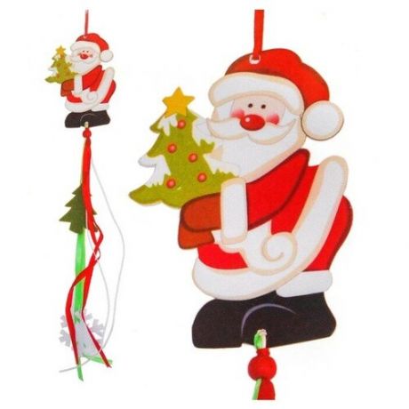 Набор для создания новогодней подвески «Дед Мороз с ёлочкой