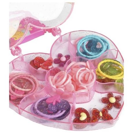 Набор для создания украшений для девочек Сердце ( кольца + резинки для волос 4575860 )