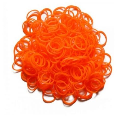 Резинки для плетения браслетов Rainbow Loom гелевые Оранжевый Orange (B0026)