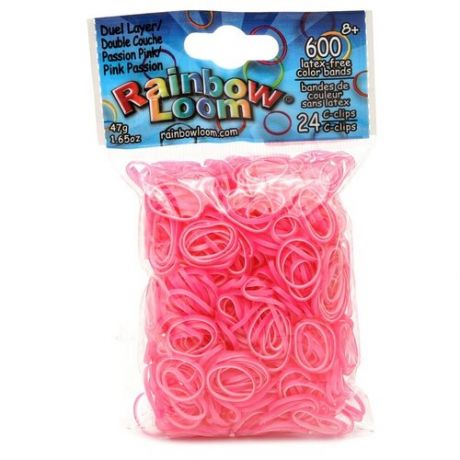 Резинки для плетения браслетов Rainbow Loom Пылкий Розовый Перламутр, Passion Pink Pea (B0181)