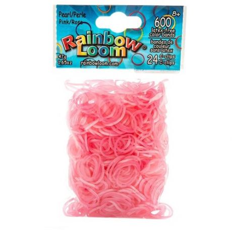 Резинки для плетения браслетов Rainbow Loom Розовый Перламутр, Pink Pearl (B0124)