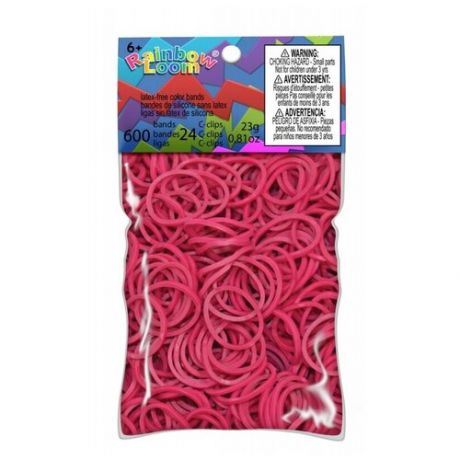 Резинки для плетения браслетов Rainbow Loom Фуксия, Fuchsia (B0022)