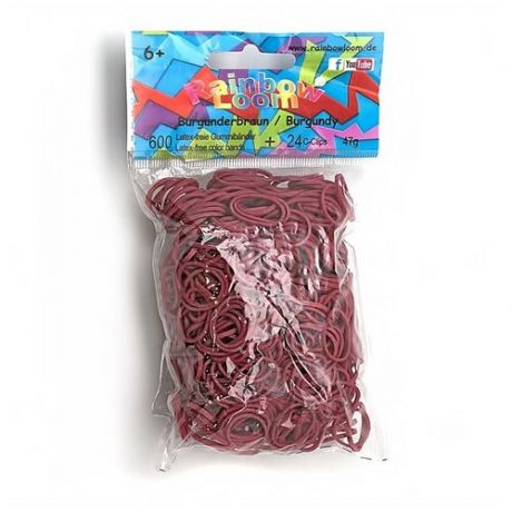 Резинки для плетения браслетов Rainbow Loom Бордовый Burgundy (B0013)