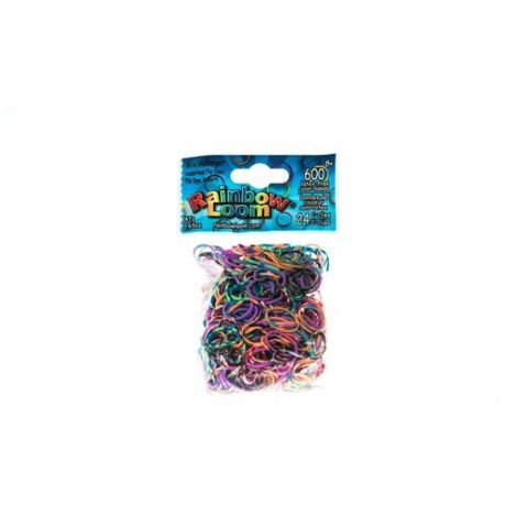 Резинки для плетения браслетов Rainbow Loom Радужные, Rainbow Tie Dye (B0084)