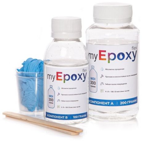 Гибкая эпоксидная смола для творчества myEpoxy flex midi 300г