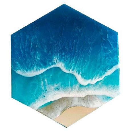 Art Blong набор для создания картины эпоксидной смолой Море шестиугольник 26338766