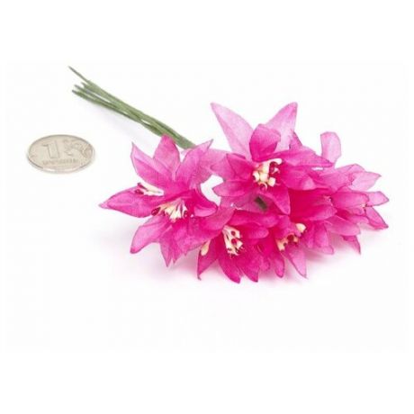 Цветы для скрапбукинга (цвет: розовый), арт. MG-FA72-03
