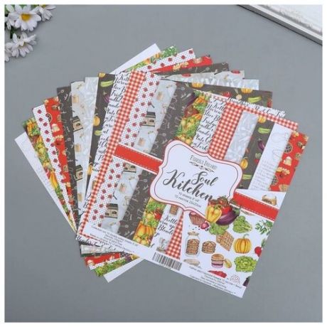 Fabrika Decoru Набор бумаги для скрапбукинга "Soul Kitchen" 10 листов, 20х20 см