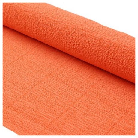 Креп- бумага (гофра, неметаллик), 50x250 см, цвет: 981 оранжевый
