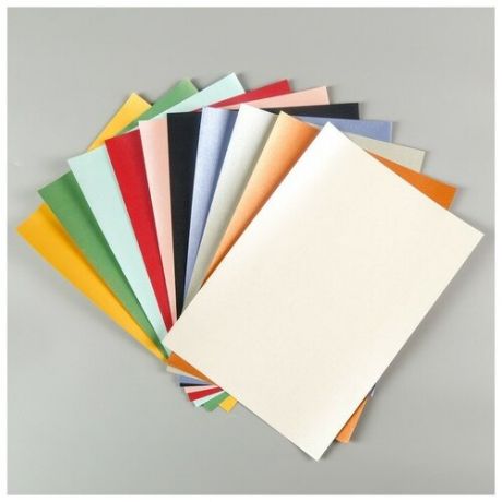 Набор цветной бумаги "Перламутровая" 10 листов 10 цветов,80 г/м2, 21х29,7 см