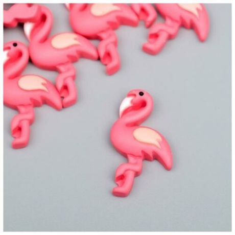 Арт Узор Декор для творчества пластик "Розовый фламинго" набор 10 шт 2,8х1,8 см