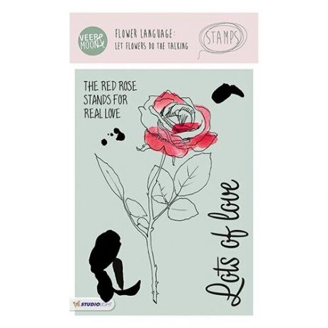Набор прозрачных штампов Stamp Clear VEER & MOON Язык цветов: Роза