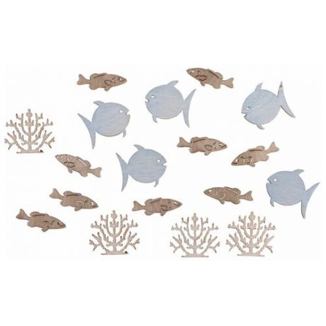 Набор декоративных элементов Морские звезды и рыбки RAYHER 2 см 56994000