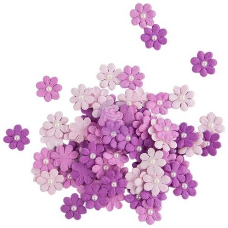 Набор цветов из бумаги Prima Marketing - Lani Purple 80шт.