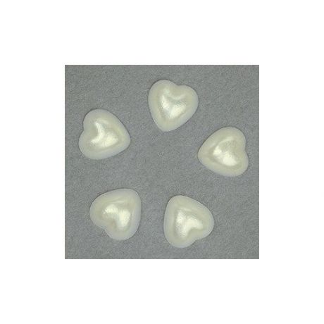 Полужемчужины перламутровые в форме сердца "Magic 4 Hobby", 10х10 мм (цвет: 43, молочный), 500 г