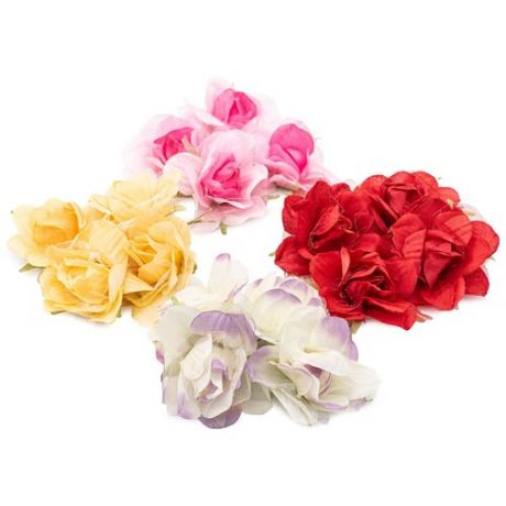 Набор декоративных цветов 'Ассорти 2' D=5,5*2,5см, 16шт, Astra&Craft