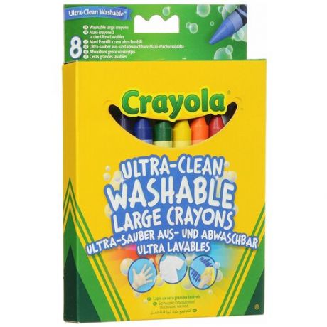 Crayola Crayola 8 больших смываемых восковых мелков 0878 (52-3282)