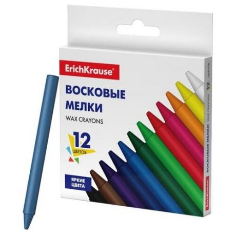 Восковые мелки 12 цветов, ErichKrause Basic