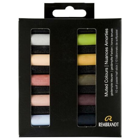 Набор сухой пастели Talens "Rembrandt" Приглушенные цвета 10 цв, в картонной коробке
