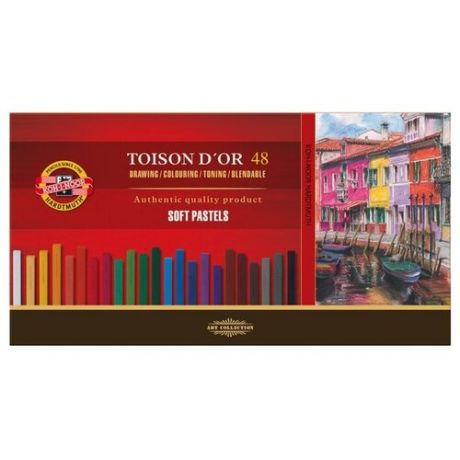 Пастель сухая художественная 48 цветов, Soft Koh- I- Noor TOISON D`OR 8586