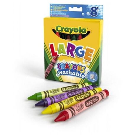 Crayola Восковые мелки смываемые Супер чисто, 8 цветов