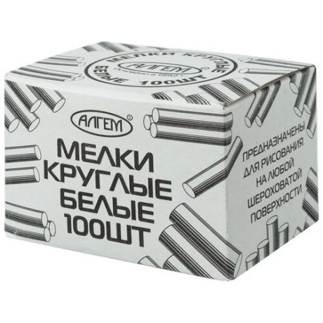 Алгем Мелки МКБ-100, 100 шт белый