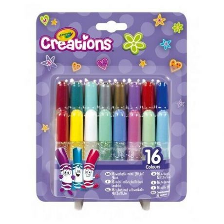 Смываемый клей Crayola с блестками, 16 цветов
