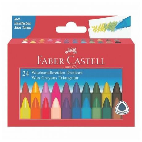 Faber-Castell Восковые карандаши Triangular, 24 цвета