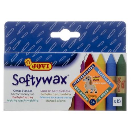 JOVI Мелки восковые Softywax мягкие 10 цветов 930/10