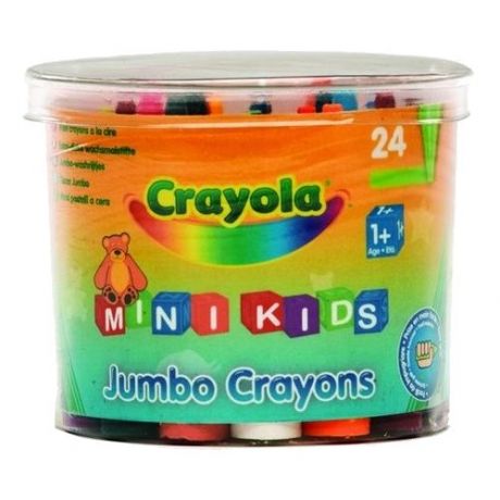 Crayola Восковые мелки для малышей в бочонке 24 шт 0784C