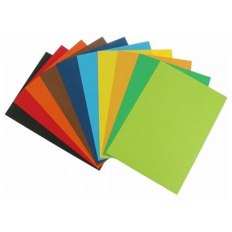 Картон цветной, 420 х 297 мм, Sadipal Sirio, набор 10 листов, 10 цветов, 170 г/м2, яркие цвета