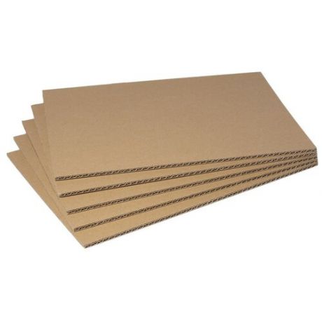 Листовой гофрокартон П32 5 слоев. Пятислойный картон для упаковки. 10 х 20. 50 листов