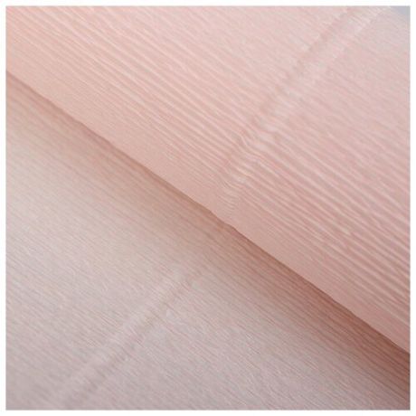 Бумага для упаковок и поделок, гофрированная, розовая, однотонная, двусторонняя, рулон 1 шт., 0.5 x 2.5 м