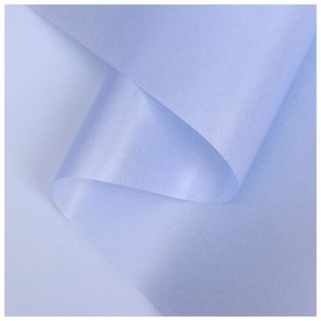 Бумага тишью водоотталкивающая с ламинацией, цвет голубой лёд, 58 см x 5 м 75 микрон