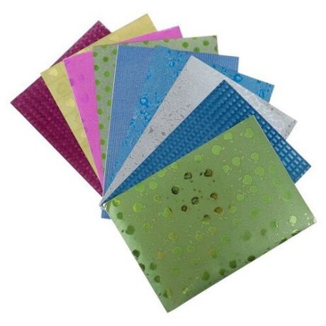Бумага цветная формат А4 10 листов 10 цветов самоклеящаяся с рисунком микс пл.70г/м3. 11мкр 3853940