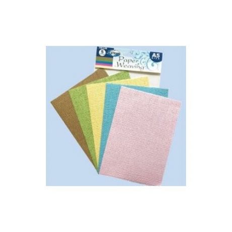 80312 Набор цветной плетёной бумаги, формат А5, 5 цветов
