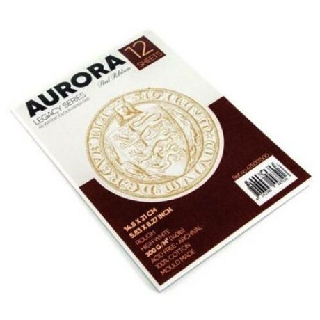 Альбом-склейка для акварели Aurora А5 12 л 300 г 100% хлопок