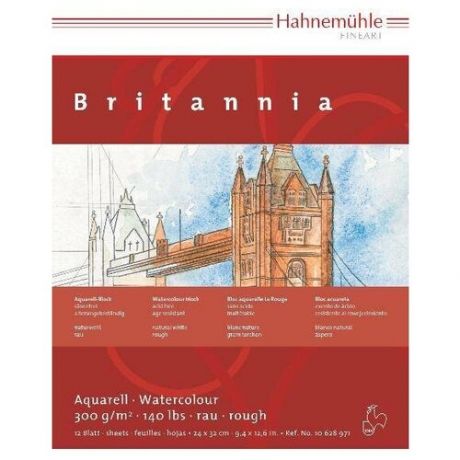 Альбом-склейка для акварели Hahnemuhle "Britannia" 24x32 см 12 л 300 г, гладкая, целлюлоза 100%