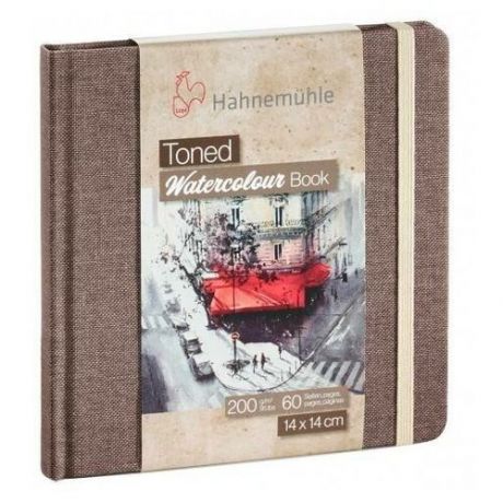 Альбом для акварели Hahnemuhle "Watercolour book" 14x14 см 30 л 200 г целлюлоза 100% бежевый