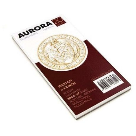 Альбом-склейка для акварели Aurora Red Ribbon 10х20 см 20 л 300 г 100% хлопок