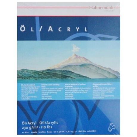 Альбом-склейка для акрила и масла Hahnemuhle "Ol/Acryl" 30х40 см 10 л 230 г