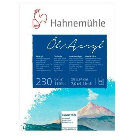 Альбом-склейка для акрила и масла Hahnemuhle "Ol/Acryl" 18х24 см 10 л 230 г