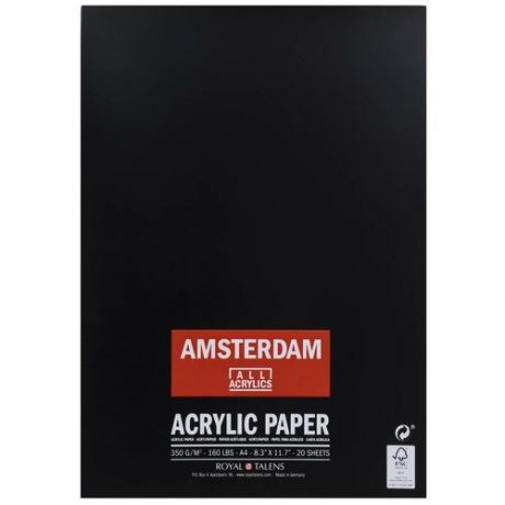Бумага для акрила Talens "Amsterdam" А4 20 л 350 г