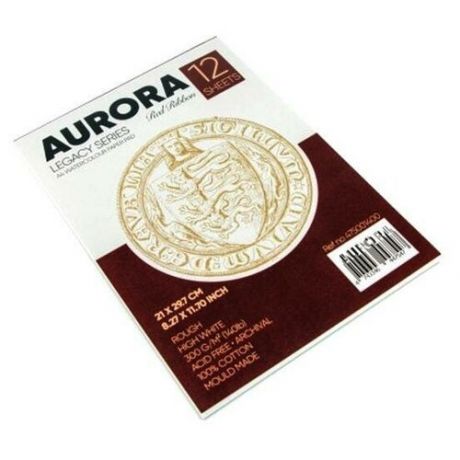 Альбом-склейка для акварели Aurora А4 12 л 300 г 100% хлопок